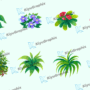 Animation cartoon plant for background (FLAG Vector)