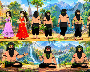 3 Girl Characters with Tantrik All Poses (FLA)