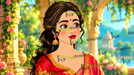 Girl Face Cartoon Character (FLA)