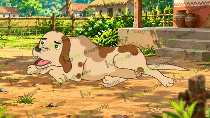 Sitting Dog Cartoon Character (FLA File)