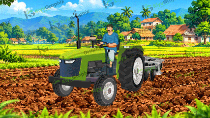 Tractor Cartoon Character with Animation (FLA File)