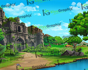 Khander Mahal Recovered Cartoon Background (PSD File)